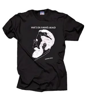 Sigmund Freud T-Shirt Čo na Človeka Myseľ Tee Tričko Lete Bežné Muž T Shirt Kvalitné Top Tee Voľné Oblečenie