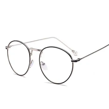 Diopter SPH 0 -0.5 -1 -1.5 -2 -2.5 -3 -3.5 -4 -4.5 -5 -5.5 -6.0 Ženy Kolo Kovový Rám Módne Okuliare Perla Krátkozrakosť Okuliare