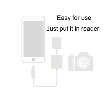 EASYA pre Lightning konektor SD OTG Čítačku pre iPhone, iPad, iPod rozhranie Pamäťovej Karty Používať Žiadne APP Potrebujú