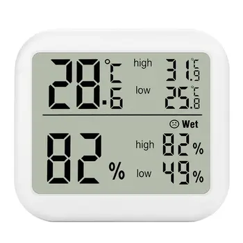 Digitálny Teplomer Vlhkomer Teplota Vlhkosť Meter Monitor Max Min Záznam pre Vnútorné Domov Skleníkových