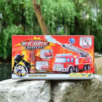 Fireman Sam toy model auta, malé Hudobné svetlá požiarne vozidlo na záchranu života lada samara deti hračka rozstrekovaný Postrekovač požiarne striekačky