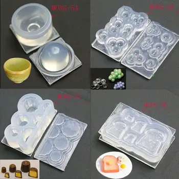 Ručné Malá Veľkosť 3D Med Jar Misy Barel Fľaša Živice Formy Miniture Potravín Hrať Chlieb, Hrianka Poached Egg Silikónové Formy