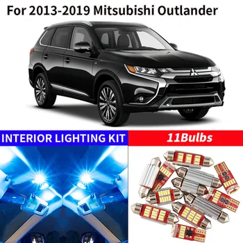 11x Canbus bez Chýb Interiérové LED Svetla Kit Balík pre 2013-2019 Mitsubishi Outlander príslušenstvo Mapu Dome batožinového priestoru Licencia Svetlo