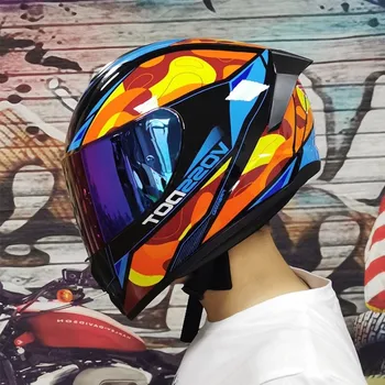 Motocyklové prilby capacete cascos plnú tvár racing prilby Dvojité Clonu Racing Motocross Prilba Casco Modulárny Moto Prilba