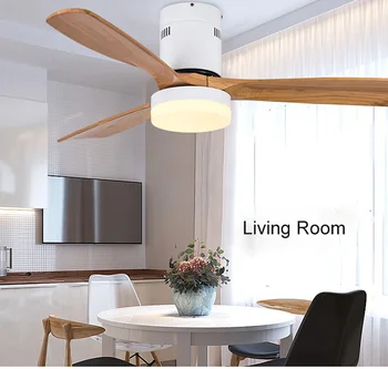 Moderné masívneho dreva stropný ventilátor svetlo diaľkové ovládanie LED stmievanie obývacia izba, spálňa, obývacia izba a podkrovie, bez lampy, ventilátor