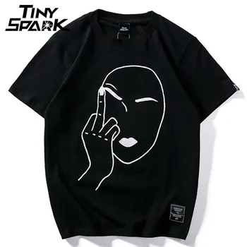 Stredný Prst T Shirt Hip Hop Harajuku Tričko V Lete Roku 2020 Módne Bežné Funny T-Shirt Streetwear Topy Tees Bavlna Krátky Rukáv