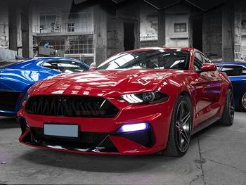 Pre Ford Mustang Racing Grily ABS Auto Predná Kapota Oka Nárazníka Kupé Mriežka sa Hodí Predný Nárazník Mriežka Auto Príslušenstvo 2018 2019