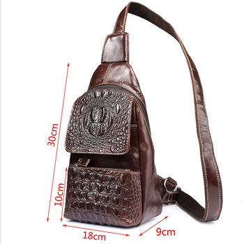 Luxusné Krokodíla Originálne Kožené pánske hrudníka taška messenger Kožené Cestovné hrudníka batoh pre Prácu Človeka Dizajnéri 2020