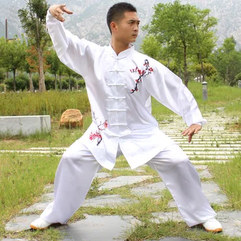 USHINE HX11 biela čierna žltá Tai Chi výkon oblečenie long-sleeve KungFu jednotné Wushu TaiChi jednotné Deti Muž Žena