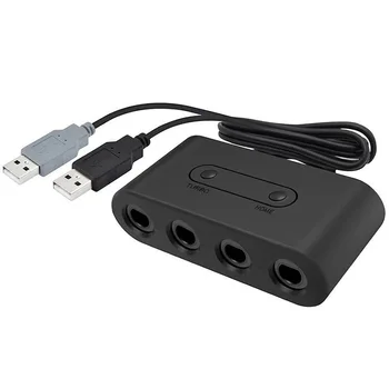 4 Porty USB GC Gamecube NGC Radič Adaptér Converter pre Wii U Prepínač a PC 3 v 1Gamecube Adaptér Converter Hra Príslušenstvo
