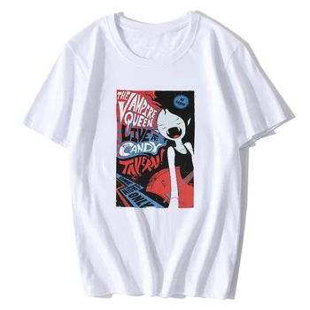 Marceline Upír Kráľovná Žije Na Cukroví, Vináreň Krátky Rukáv Dizajn Zábavné Dobrodružstvo Čas Anime T-shirt Estetické Mužov Tumblr T Tričko