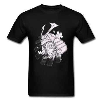 Narodeniny T-shirts Retro Deň Mŕtvych Samuraj Tričko Cool Mužov Tshirts Japonsko Štýl Oblečenie v Lete Bavlna Topy Hrdina Tees Čierna