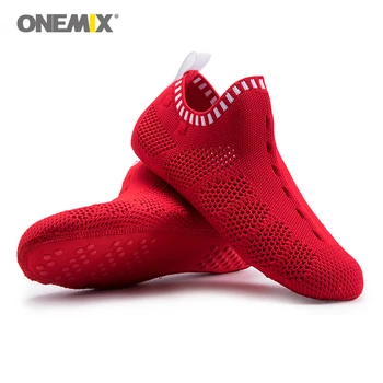 ONEMIX 2020 Nových Mužov a Ženy Multi-function Červená Ponožka Obuv Muži Bežné Vnútorné Papuče Priedušný Oka Rýchle Suché Svetlo Jogy Topánky