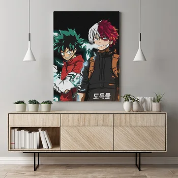 Shoto Todoroki HD Tlač Maľovanie Izuku Midoriya Domova Plátno Plagát Anime umelecké Diela Modulárny Obrázky Moderná obývačková Stena