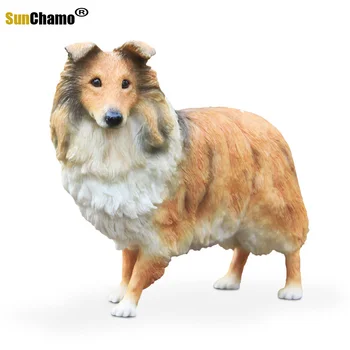 Móda Pastiersky Pes Simulácia Psa Modelu Auta Namontovať Remesiel Škótskej Zvierat Ozdobné Dekoračné Nástenné Maľby Doplnky, Dekorácie