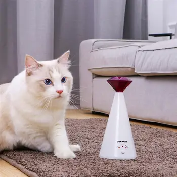 PIXNOR Diamond Cat Hračka Elektrická Hračka Pet kosoštvorca Interaktívne Mačka Nastaviteľné 3 Rýchlosti Pet Ukazovateľ (Fialová)