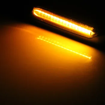 Pár signalizačná kontrolka Blinker Svetlo LED Auto Dynamické Bočné Obrysové Zase Signálneho Svetla Na BMW E60 E61 E81 E82 E88 E90 E91 E92 E93