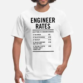 Inžinier Práce Sadzby Tlač Mužov je Smiešne, Krátky Rukáv Kolo Krku Deň Otcov Otec Darček T-shirt Muž Topy Tee Unisex Letné Oblečenie
