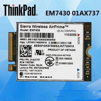 Sierra EM7430 FRU: 01AX737 GOBI6000 M. 2 FDD/TDD LTE 4G WCDMA GNSS modulom pre Thinkpad X1C notebook T470S Lt 10 Tablet notebook