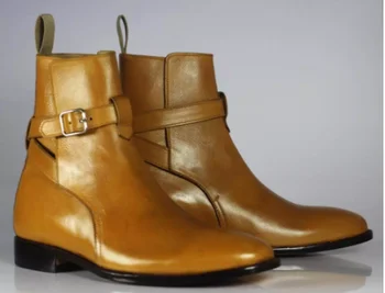 Vysoká Kvalita Nové Módne Mužov Pu Kožené Pracky Business Boot Vintage Bežné Klasické Formálne Chelsea Boots Zapatos De Hombre TV780