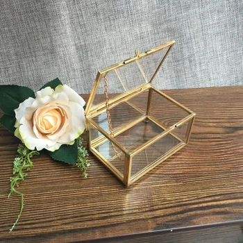 Geometrické Číre Sklo Šperky Box Stola Sukulentných Rastlín Kontajner Svadobné Zdvorilosti