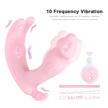 Neviditeľné Vibračné Nohavičky Rabbit Vibrátor, Dildo Silikónové Motýľ Nositeľné Pánty USB Nabíjanie Vibračné Vajíčko Sexuálne Hračky pre Ženy