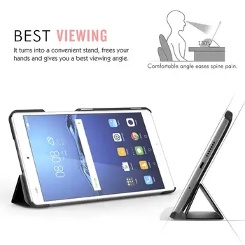 Qosea Luxusné PU Kožené puzdro Flip Kryt Na Huawei MediaPad M3 8.4 Smart Stand Prípade Flip Tablet Ochranné Wateproof Auto Spánku