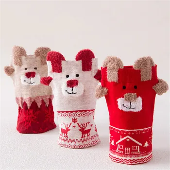 3Pairs/Veľa Vianočné Ponožky Nastaviť Ženy Vysokej Kvality Kawaii Bavlna Meias Teplé Zimné Chaussette Femme Svadobné Sokken Veľkoobchod