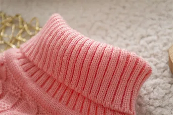 Baby dievčatá sveter jeseň/v zime nosiť teplé cartoon sweatershirt deti pulóvre vrchné oblečenie novorodenca turtleneck oblečenie