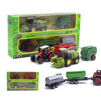 2 ks 1/42 Deti Hračka Auto Diecast Traktor, Kombajn Farmy Vozidla, Model Vozidla Deti Vzdelávacie Hračky Pre Deti Vianočný Darček