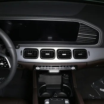 Pre Mercedes Benz GLE GLS Triedy W167 X167 2020 ABS Black/carbon fiber/Červená Centrálnej Konzoly odvzdušňovací Rám Orezania Auto Príslušenstvo