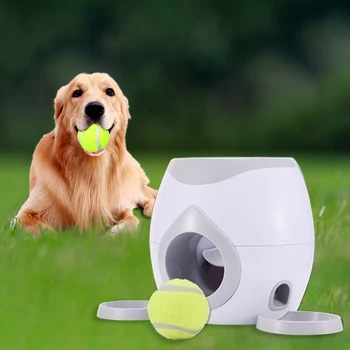 Automatické Pet Feeder Interaktívne Fetch Tenisový Loptičku Launcher Výcvik Psa Hračky Hádzať Loptu Stroj Pet Food Emisií Zariadenia