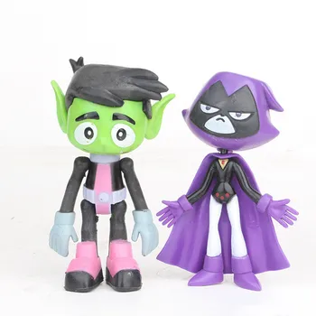 Nové Teening Titans Choď Akcia Postavy Cartoon Robin Zviera Chlapec Cyborg Starfire Obrázok Model Hračky Pre Deti Vianočný Darček Hračky Pre Deti