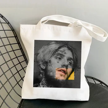 Lil Peep nákupní taška s potravinami plátno shopper nákupní taška boodschappentas skladacia textílie tote vlastné
