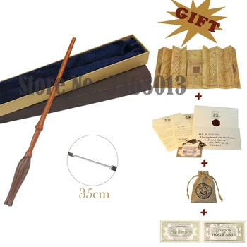 41.5 cm Cos Dumbledore Čarovná Palička s Box Metal-Core Prútik pre Detský Harried Mapu Prijatie List Vstupenky ako Darček Taška
