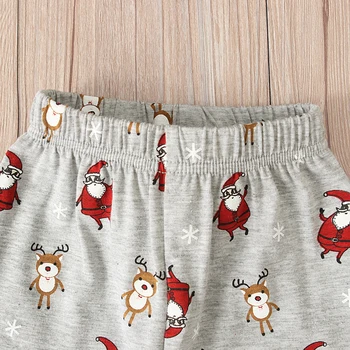 2 7Years Vianočné Oblečenie Detí Deti Nightclothes Jeseň Zima Chlapci Dievčatá Pyžamo Vyhovuje Santa Claus Spánku Nosiť Oblečenie