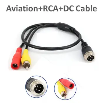 Letecká kábel RCA Converter kábel pre Auto kamera Auta DVR Video Kábel auto predná/zadná kamera & CCTV monitor & subwoofer
