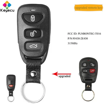 KEYECU Inovované Keyless Vstup Vzdialenej Kľúča Vozidla S 4 Tlačidlá 315MHz - FOB pre Kia Sorento 2004 2005 2006 FCC ID: PLNBONTEC-T016