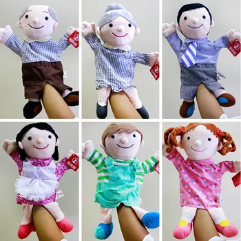 23-35 cm Profesionálne zdobiť roztomilý chlapec a dievča pár strane bábok pre batoľa skoré vzdelávanie vysokej kvality plyšové bábkové hračka