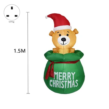 AFBC 5 Ft Vianočné Inflatables Vianočné Medveď s LED Vonkajšie Vianočné Dekorácie Dvore