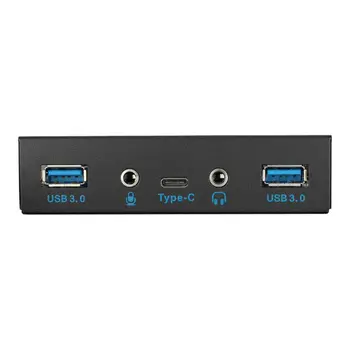 USB 3.0 TYP-C/USB 3.0 Hub Spilitter USB3.0 USB-C Predný Panel HD Audio, Napájací Kábel Pre PC Desktop 3.5