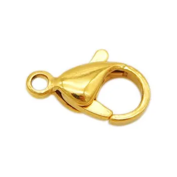 100ks 304 Nerezovej Ocele Lobster Pazúr Spony DIY Pre Šperky Nálezy Zlata Tón/Matný Strieborný Tón