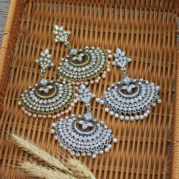 Nové Moduly Indické Zlato Ručné Pearl Korálky Kvet Nepál Thajsko Piercing, Náušnice Kórejský Fashion Party Šperky, Náušnice Bijoux