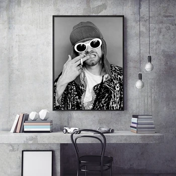 Kurt Cobain Plagát, Tlač Nirvana obrázky, nordic štýl plagát rapper lil peep moderné plátno, maľovanie na obývacia izba domova