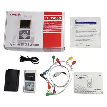 Najnovšie TLC5000 12 kanál Dynamické EKG/EKG Holter Systém Rekordér, Monitor Software