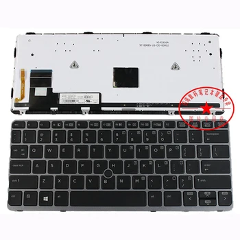 PRE HP EliteBook 820 G1 820 G2 podsvietenie klávesnice notebooku strieborný rám