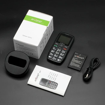Veľké Tlačidlo Mobilný Telefón pre Seniorov, artfone C1 Senior Mobilný Telefón S SOS Tlačidlo | Rozprávanie Číslo | 1400mAh Batérie(2G)
