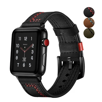 Originálne Kožené pútko pre Apple hodinky kapela 44 mm 40 mm iWatch 42/38mm smart watchband pás náramok applewatch série 6 5 4 3 se