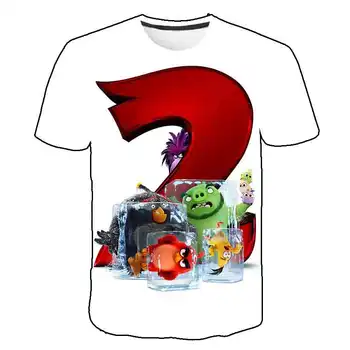 2020 lete Nové detské tričko Príchodu Film 3D Vytlačené Vtáky 2 deti T-Shirt Krátkym Rukávom Nahnevaný Chlapec a dievča tričko 14T