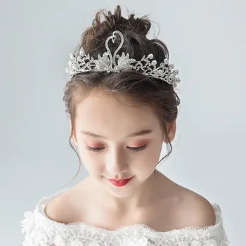 Značka Crystal Tiara Hairband Chlapec Dievča Svadobné Princezná Prom Koruny Doplnky Strany Detí Princezná Prom Koruna